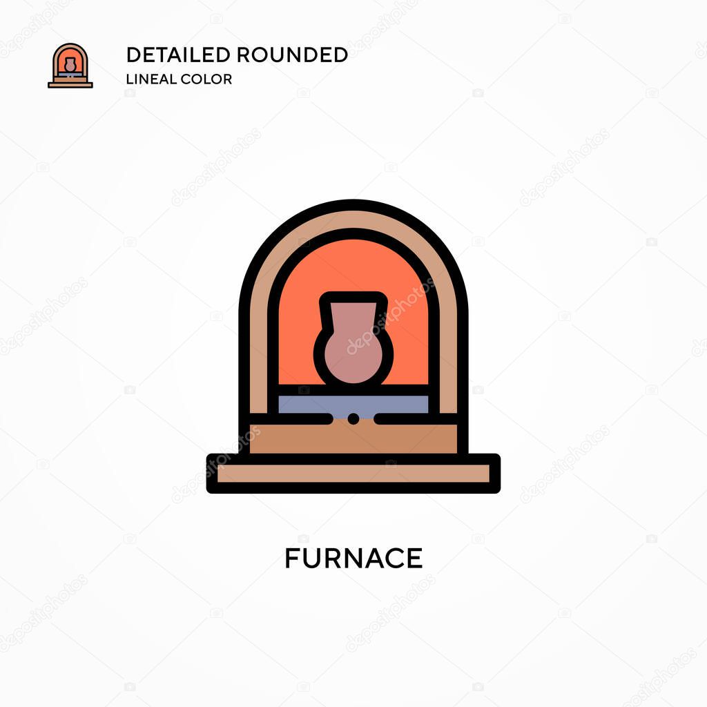 Furnace vector icon. Modern vector illustration concepts. Easy to edit and customize.