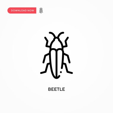 Böcek vektör simgesi. Web sitesi veya mobil uygulama için modern, basit düz vektör çizimi