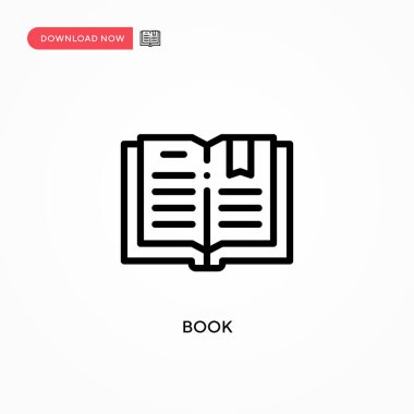Kitap vektör simgesi. Web sitesi veya mobil uygulama için modern, basit düz vektör çizimi