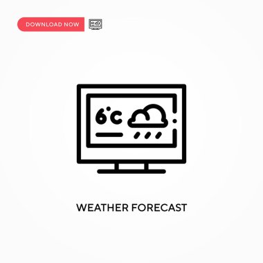Hava tahmini vektör simgesi. Web sitesi veya mobil uygulama için modern, basit düz vektör çizimi