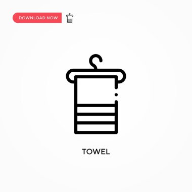Havlu vektör simgesi. Web sitesi veya mobil uygulama için modern, basit düz vektör çizimi