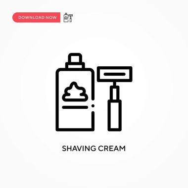 Tıraş köpüğü ikonu. Web sitesi veya mobil uygulama için modern, basit düz vektör çizimi