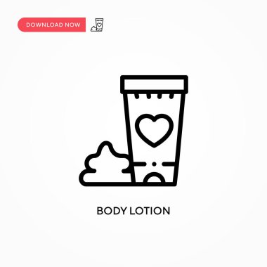 Vücut losyonu vektör simgesi. Web sitesi veya mobil uygulama için modern, basit düz vektör çizimi