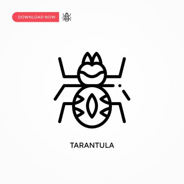 Tarantula vektör simgesi. Web sitesi veya mobil uygulama için modern, basit düz vektör çizimi