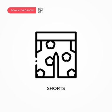 Kısa vektör simgesi. Web sitesi veya mobil uygulama için modern, basit düz vektör çizimi