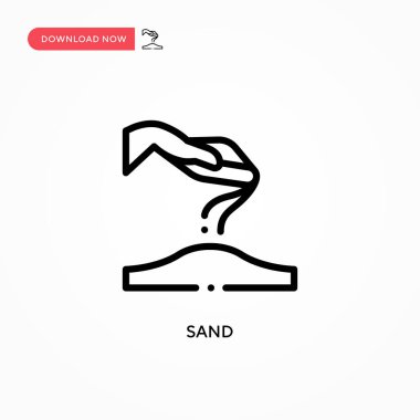 Kum vektörü simgesi. Web sitesi veya mobil uygulama için modern, basit düz vektör çizimi