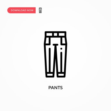 Pantolon vektör simgesi. Web sitesi veya mobil uygulama için modern, basit düz vektör çizimi