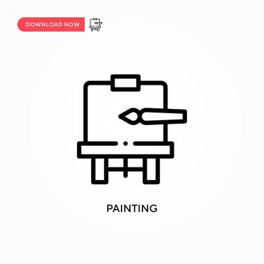 Vektör simgesi boyanıyor. Web sitesi veya mobil uygulama için modern, basit düz vektör çizimi