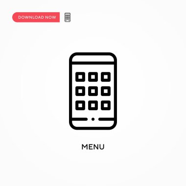Menü vektör simgesi. Web sitesi veya mobil uygulama için modern, basit düz vektör çizimi
