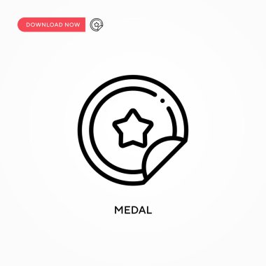 Madalya vektör simgesi. Web sitesi veya mobil uygulama için modern, basit düz vektör çizimi