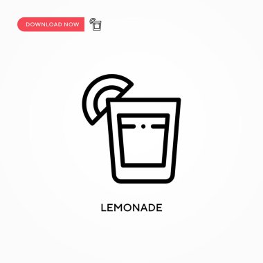 Limonata vektör simgesi. Web sitesi veya mobil uygulama için modern, basit düz vektör çizimi