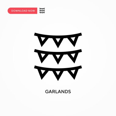 Çelenk vektör simgesi. Web sitesi veya mobil uygulama için modern, basit düz vektör çizimi