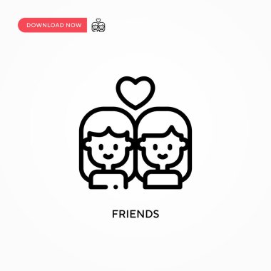 Arkadaş vektör simgesi. Web sitesi veya mobil uygulama için modern, basit düz vektör çizimi