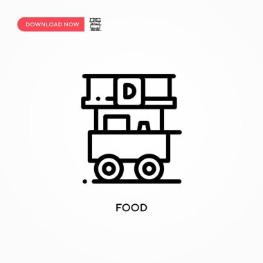 Yiyecek vektör simgesi. Web sitesi veya mobil uygulama için modern, basit düz vektör çizimi