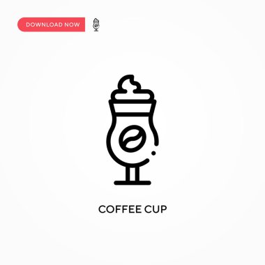 Kahve fincanı vektör ikonu. Web sitesi veya mobil uygulama için modern, basit düz vektör çizimi