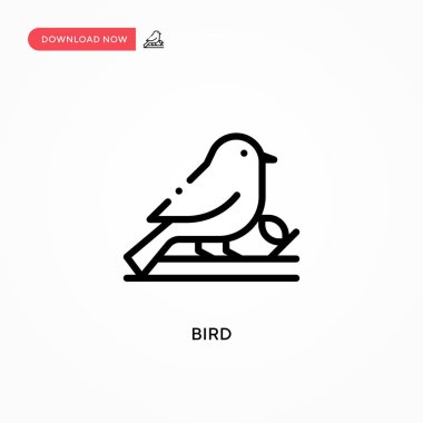 Kuş vektör simgesi. Web sitesi veya mobil uygulama için modern, basit düz vektör çizimi