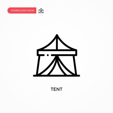 Çadır vektör simgesi. Web sitesi veya mobil uygulama için modern, basit düz vektör çizimi
