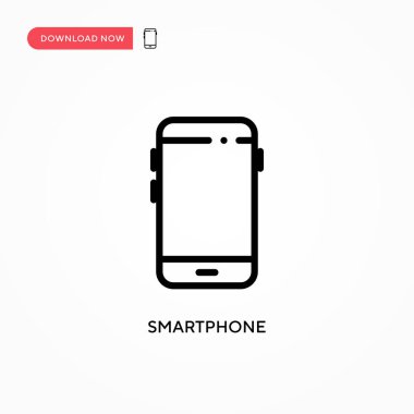 Akıllı telefon vektör simgesi. Web sitesi veya mobil uygulama için modern, basit düz vektör çizimi