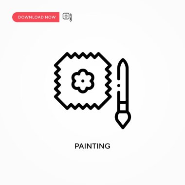 Vektör simgesi boyanıyor. Web sitesi veya mobil uygulama için modern, basit düz vektör çizimi