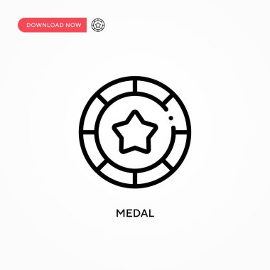 Madalya vektör simgesi. Web sitesi veya mobil uygulama için modern, basit düz vektör çizimi