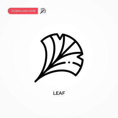 Yaprak vektör simgesi. Web sitesi veya mobil uygulama için modern, basit düz vektör çizimi