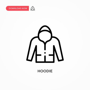 Kapüşonlu vektör ikonu. Web sitesi veya mobil uygulama için modern, basit düz vektör çizimi