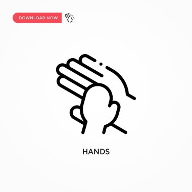 Eller vektör simgesi. Web sitesi veya mobil uygulama için modern, basit düz vektör çizimi