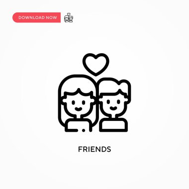 Arkadaş vektör simgesi. Web sitesi veya mobil uygulama için modern, basit düz vektör çizimi