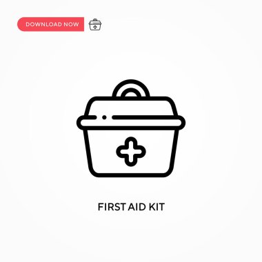 İlk yardım çantası vektör simgesi. Web sitesi veya mobil uygulama için modern, basit düz vektör çizimi
