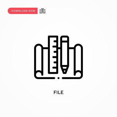 Dosya vektör simgesi. Web sitesi veya mobil uygulama için modern, basit düz vektör çizimi