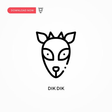 Dik dik vektör simgesi. Web sitesi veya mobil uygulama için modern, basit düz vektör çizimi
