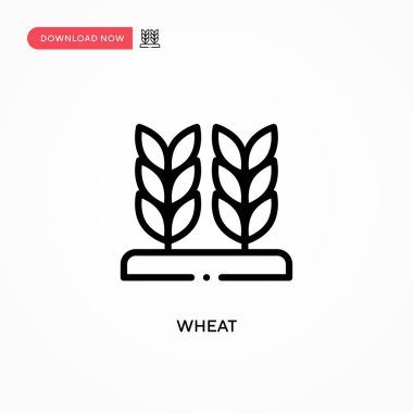 Buğday vektör simgesi. Web sitesi veya mobil uygulama için modern, basit düz vektör çizimi
