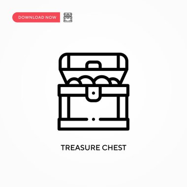 Hazine göğüs vektör simgesi. Web sitesi veya mobil uygulama için modern, basit düz vektör çizimi