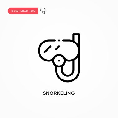 Şnorkelli vektör simgesi. Web sitesi veya mobil uygulama için modern, basit düz vektör çizimi