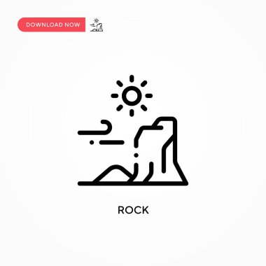 Kaya vektör simgesi. Web sitesi veya mobil uygulama için modern, basit düz vektör çizimi