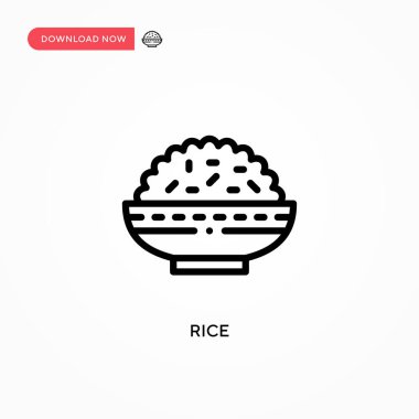 Pirinç vektör simgesi. Web sitesi veya mobil uygulama için modern, basit düz vektör çizimi