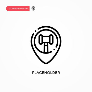 Yer tutucu vektör simgesi. Web sitesi veya mobil uygulama için modern, basit düz vektör çizimi