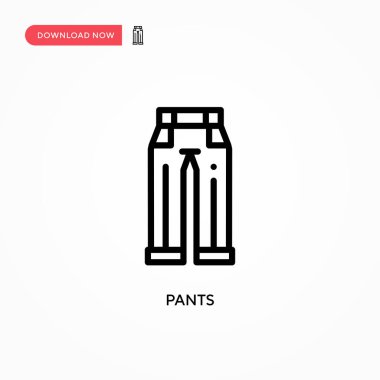 Pantolon vektör simgesi. Web sitesi veya mobil uygulama için modern, basit düz vektör çizimi