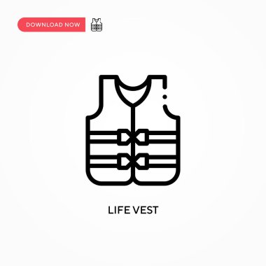 Can yeleği vektör simgesi. Web sitesi veya mobil uygulama için modern, basit düz vektör çizimi