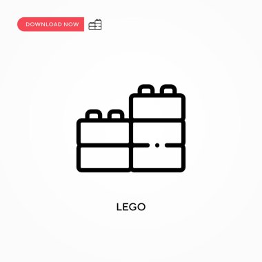 Lego vektör simgesi. Web sitesi veya mobil uygulama için modern, basit düz vektör çizimi