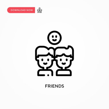Arkadaş vektör simgesi. Web sitesi veya mobil uygulama için modern, basit düz vektör çizimi