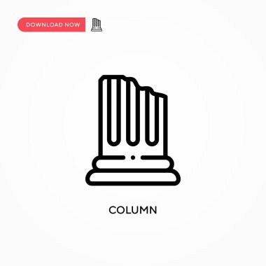 Sütun vektör simgesi. Web sitesi veya mobil uygulama için modern, basit düz vektör çizimi