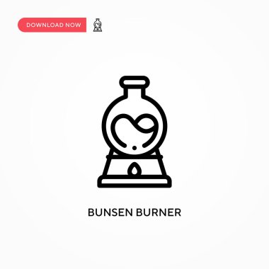 Bunsen yakıcı vektör simgesi. Web sitesi veya mobil uygulama için modern, basit düz vektör çizimi