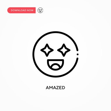 Şaşırtıcı vektör simgesi. Web sitesi veya mobil uygulama için modern, basit düz vektör çizimi