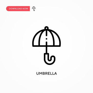 Şemsiye vektör simgesi. Web sitesi veya mobil uygulama için modern, basit düz vektör çizimi