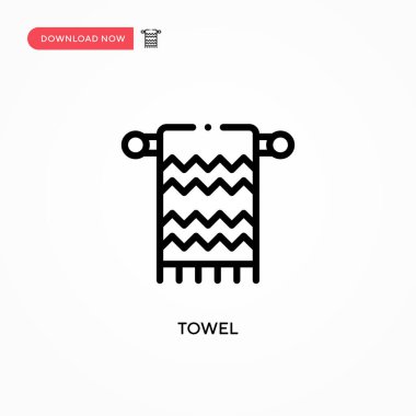 Havlu vektör simgesi. Web sitesi veya mobil uygulama için modern, basit düz vektör çizimi