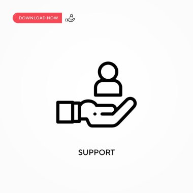 Vektör simgesini destekle. Web sitesi veya mobil uygulama için modern, basit düz vektör çizimi