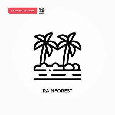 Yağmur ormanı vektör simgesi. Web sitesi veya mobil uygulama için modern, basit düz vektör çizimi