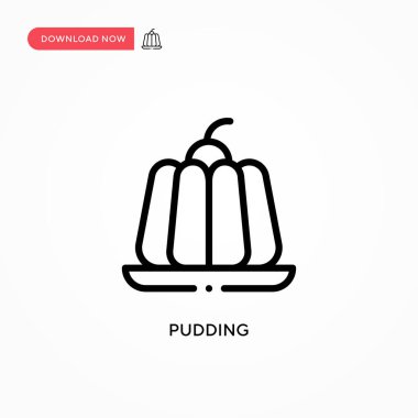 Puding vektör simgesi. Web sitesi veya mobil uygulama için modern, basit düz vektör çizimi