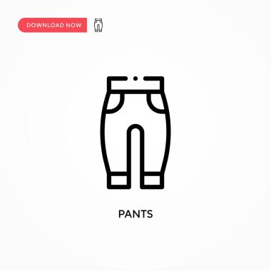 Pantolon vektör simgesi. Web sitesi veya mobil uygulama için modern, basit düz vektör çizimi